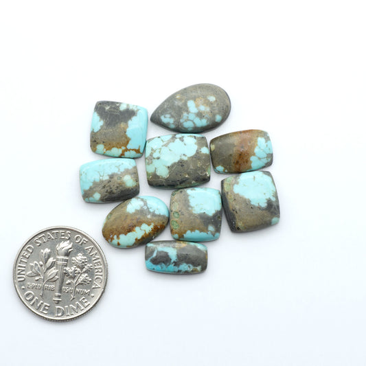Number 8 Turquoise Cabochons have been selected for their quality and unique appearance. Don't miss the chance to add a one-of-a-kind piece to your collection.