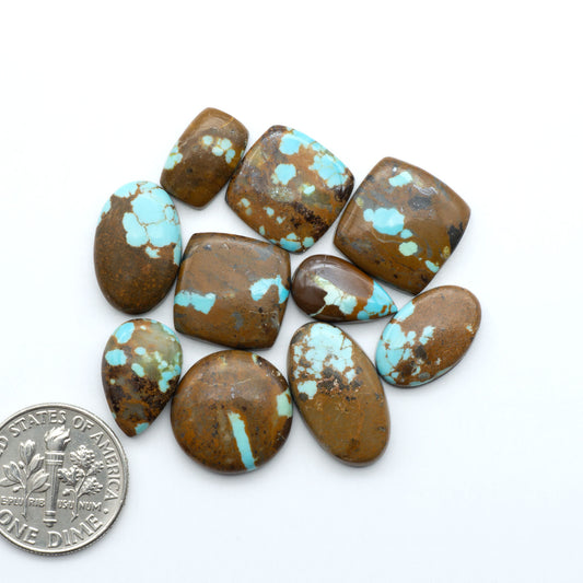 Number 8 Turquoise Cabochons have been selected for their quality and unique appearance. Don't miss the chance to add a one-of-a-kind piece to your collection.