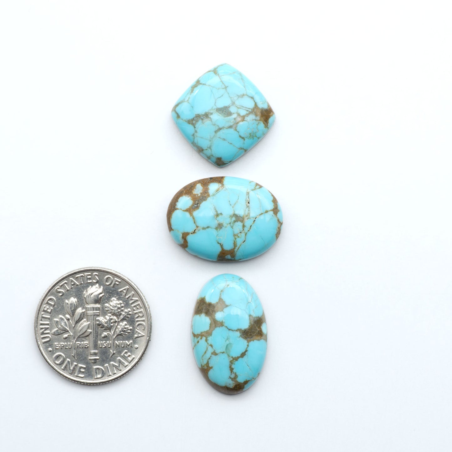 Number 8 Turquoise Cabochons have been selected for their quality and unique appearance. Don't miss the chance to add a one-of-a-kind piece to your collection.