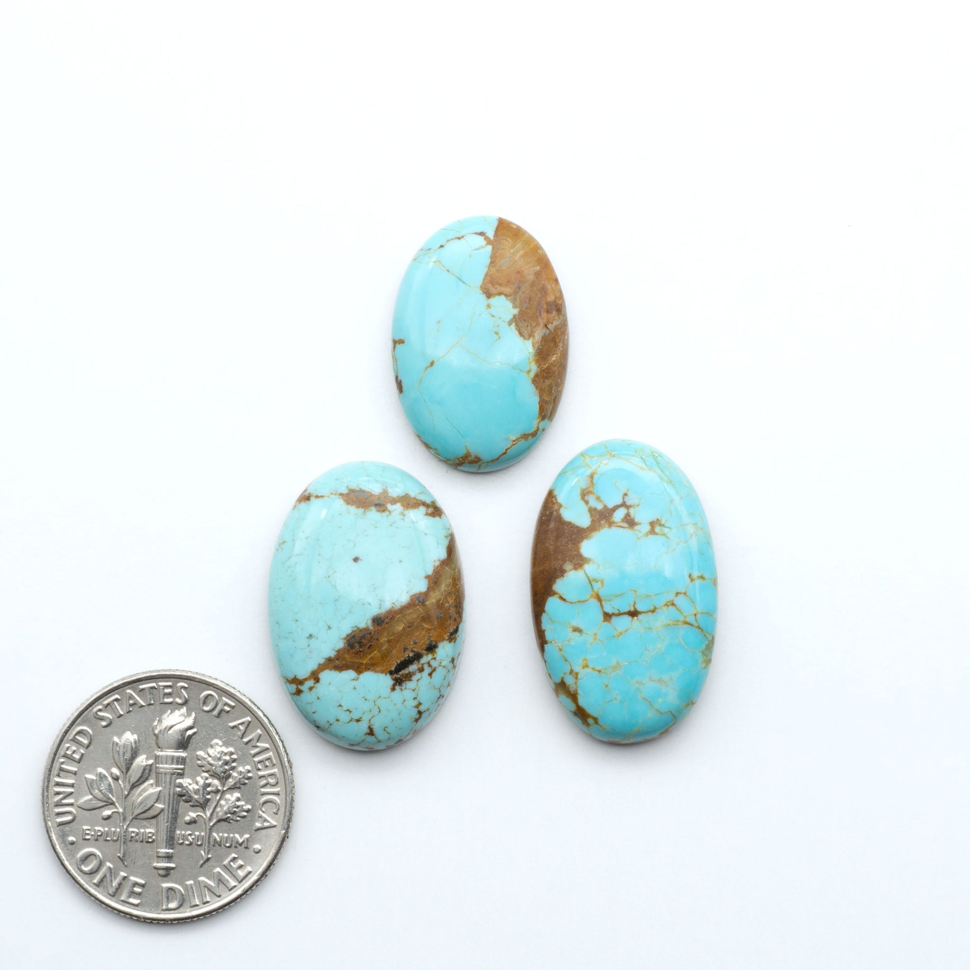 Number 8 Turquoise Cabochons have been selected for their quality and unique appearance. Don't miss the chance to add a one-of-a-kind piece to your collection.