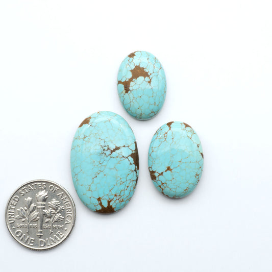 Number 8 Turquoise Cabochons have been selected for their quality and unique appearance. Don't miss the chance to add a one-of-a-kind piece to your collection.