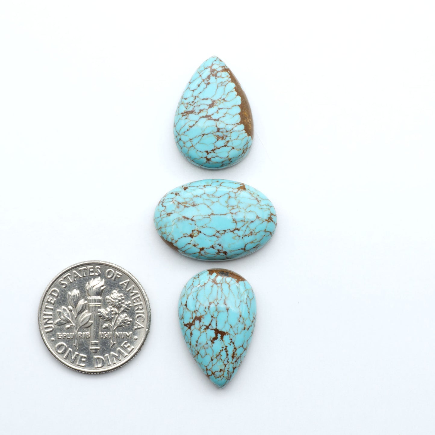 Number 8 Turquoise Cabochons have been selected for their quality and unique appearance. Don't miss the chance to add a one-of-a-kind piece to your collection.