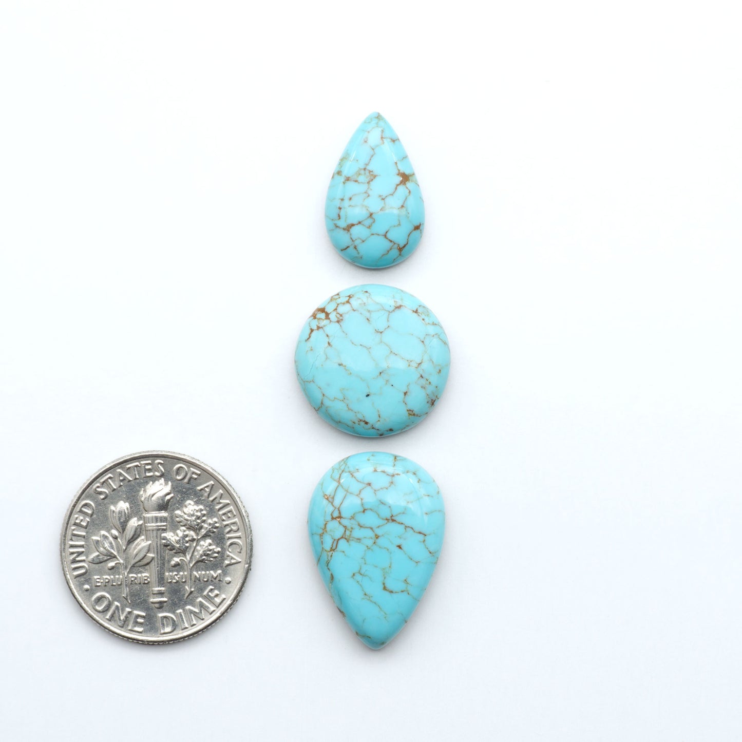 Number 8 Turquoise Cabochons have been selected for their quality and unique appearance. Don't miss the chance to add a one-of-a-kind piece to your collection.