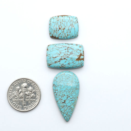 Number 8 Turquoise Cabochons have been selected for their quality and unique appearance. Don't miss the chance to add a one-of-a-kind piece to your collection.