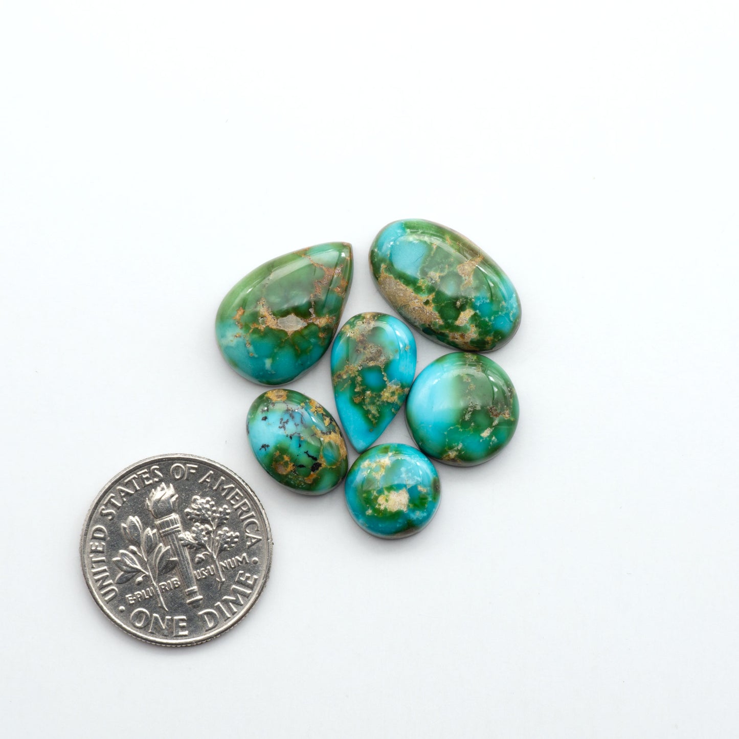 Sonoran Mountain Turquoise showcases a stunning blend of blue and green hues and natural patterns that make it a must-have for any jewelry collection.