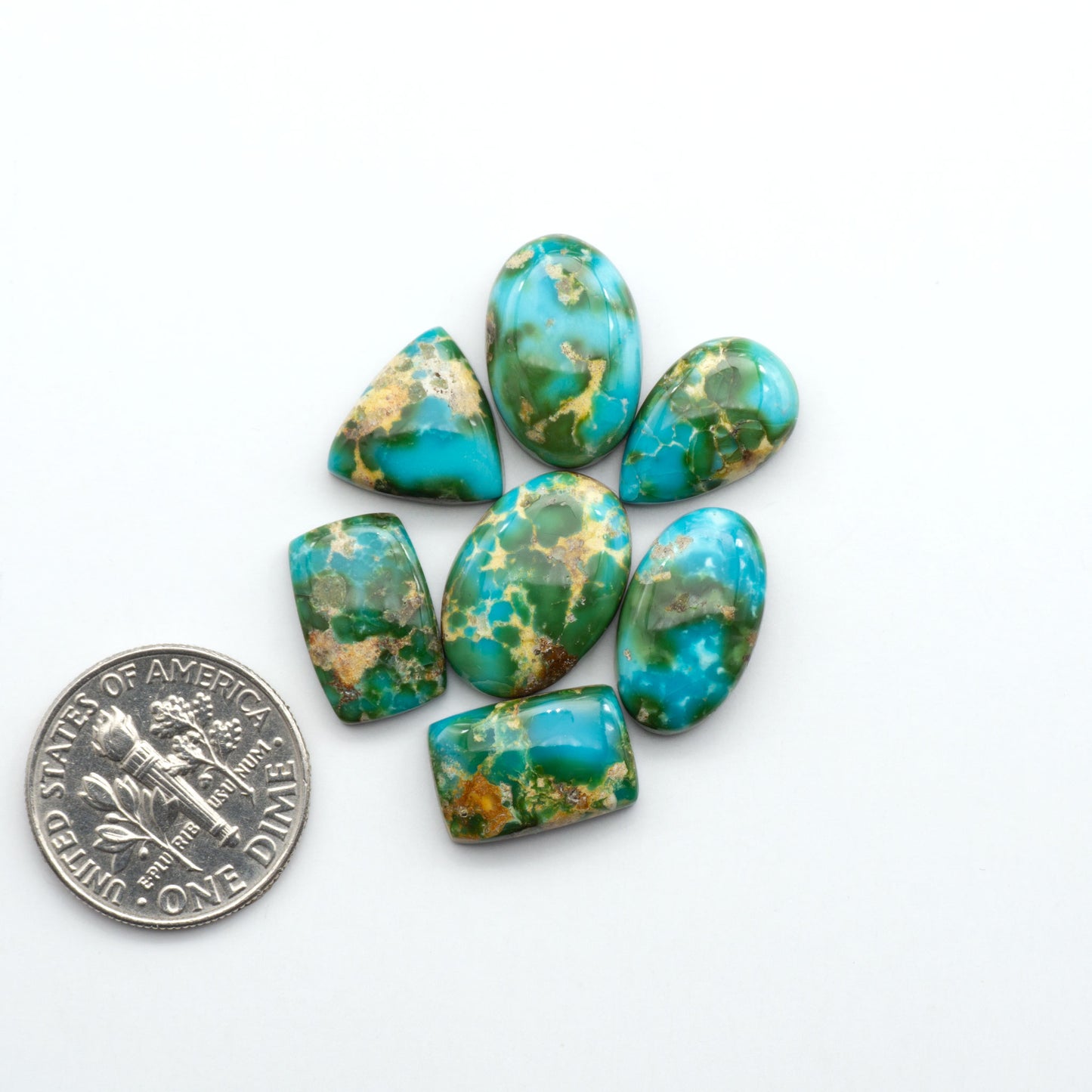 Sonoran Mountain Turquoise showcases a stunning blend of blue and green hues and natural patterns that make it a must-have for any jewelry collection.