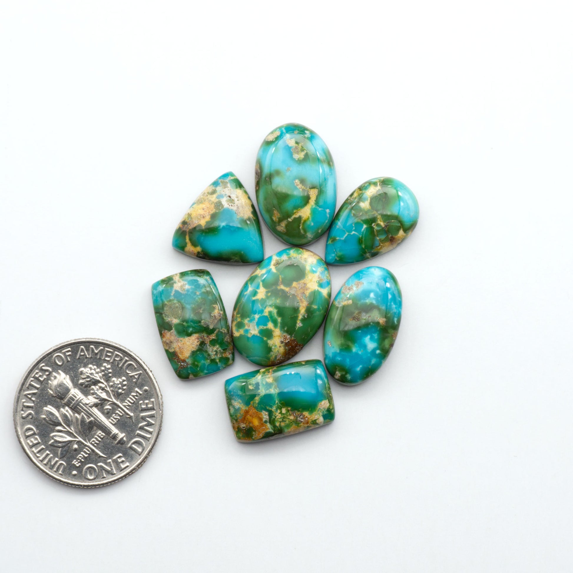 Sonoran Mountain Turquoise showcases a stunning blend of blue and green hues and natural patterns that make it a must-have for any jewelry collection.