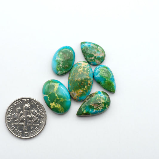 Sonoran Mountain Turquoise showcases a stunning blend of blue and green hues and natural patterns that make it a must-have for any jewelry collection.