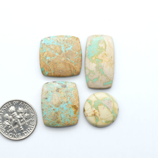 These Crow Springs Ribbon Turquoise Cabochons have a rich color and matrix that are sure to add a unique touch to a variety of jewelry pieces.