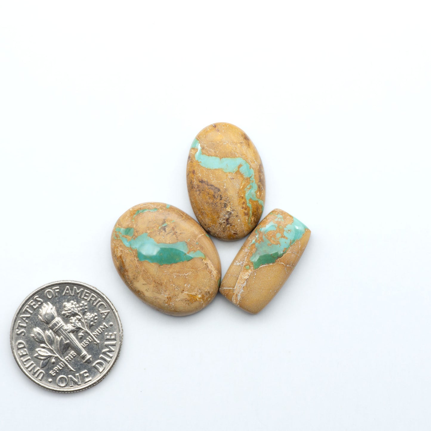 These Crow Springs Ribbon Turquoise Cabochons have a rich color and matrix that are sure to add a unique touch to a variety of jewelry pieces.