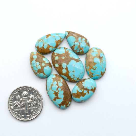 Number 8 Turquoise Cabochons have been selected for their quality and unique appearance. Don't miss the chance to add a one-of-a-kind piece to your collection.