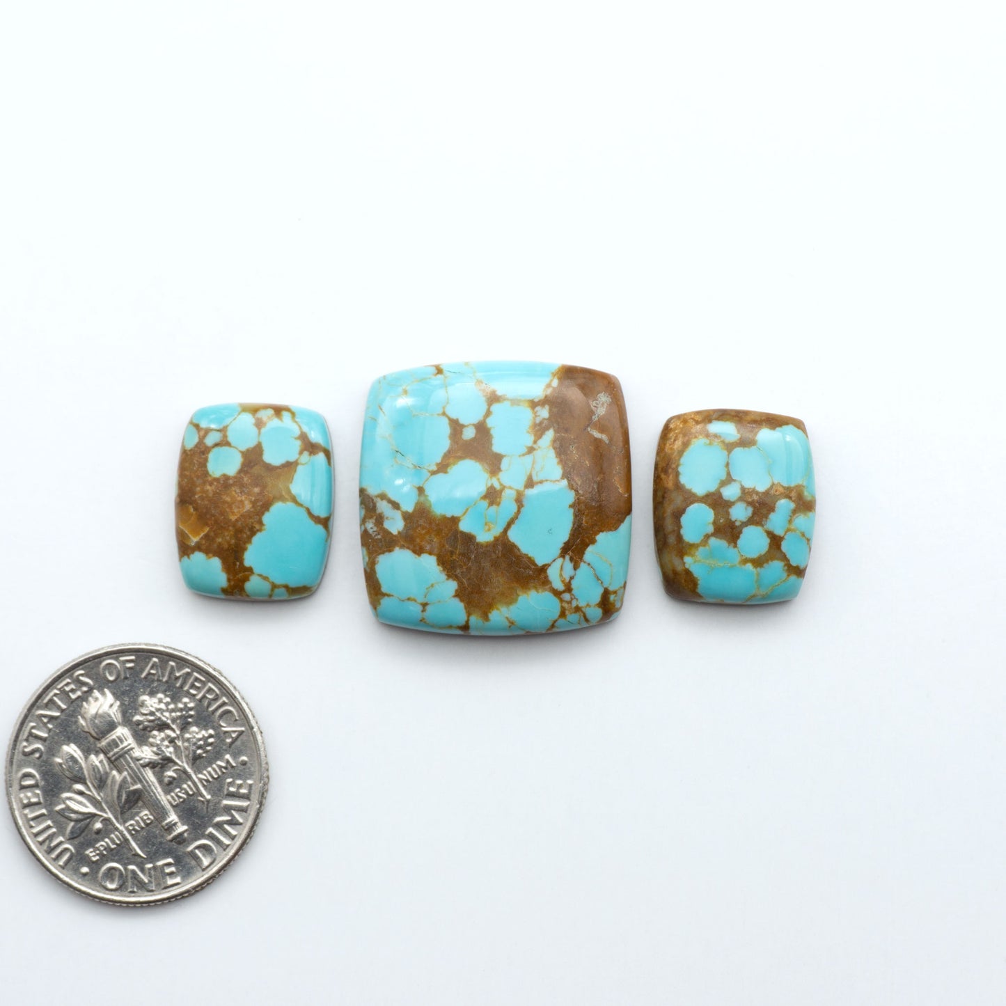 Number 8 Turquoise Cabochons have been selected for their quality and unique appearance. Don't miss the chance to add a one-of-a-kind piece to your collection.