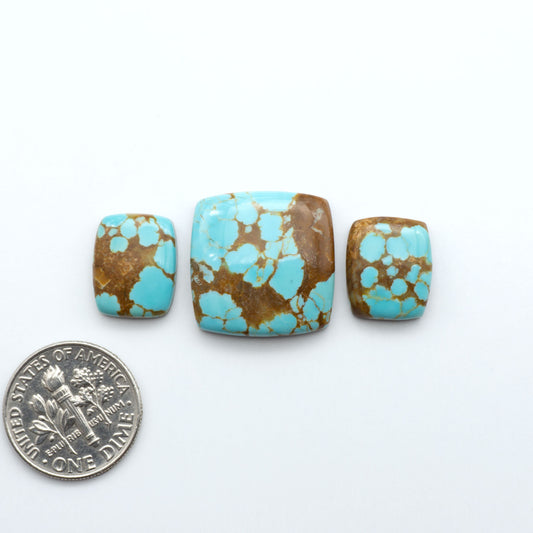 Number 8 Turquoise Cabochons have been selected for their quality and unique appearance. Don't miss the chance to add a one-of-a-kind piece to your collection.