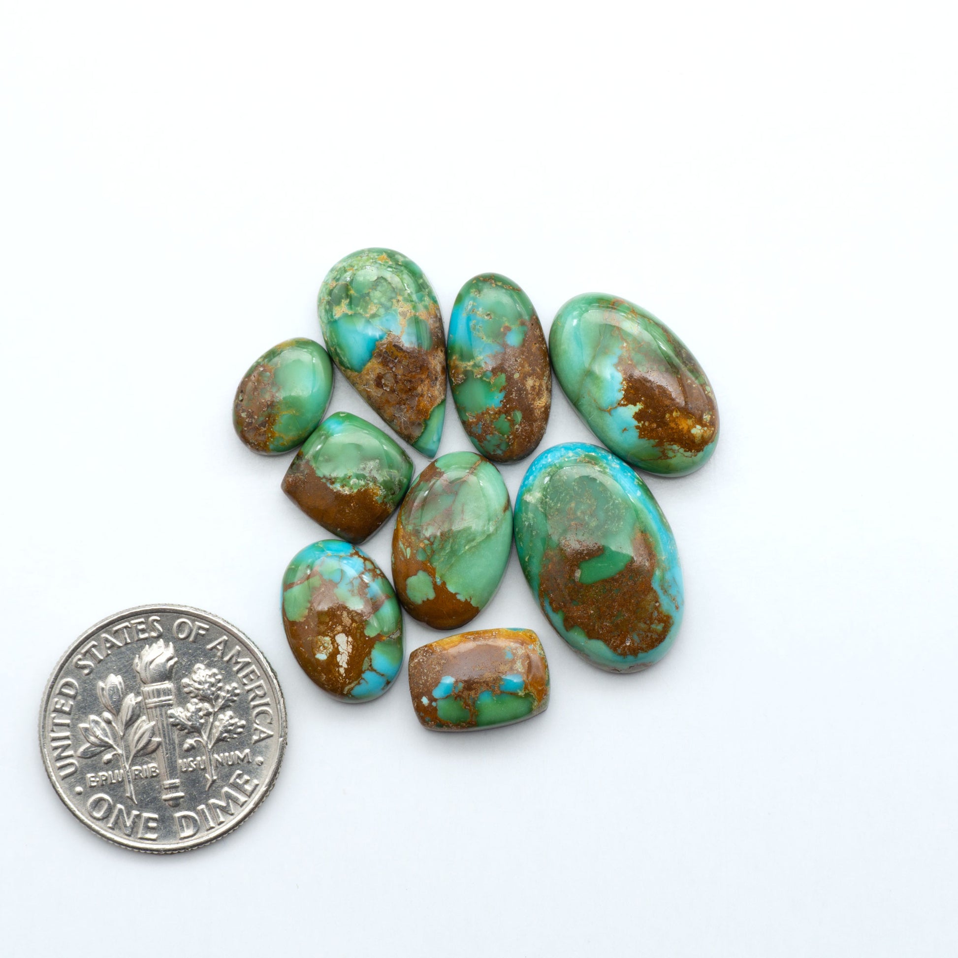 Sonoran Mountain Turquoise showcases a stunning blend of blue and green hues and natural patterns that make it a must-have for any jewelry collection.