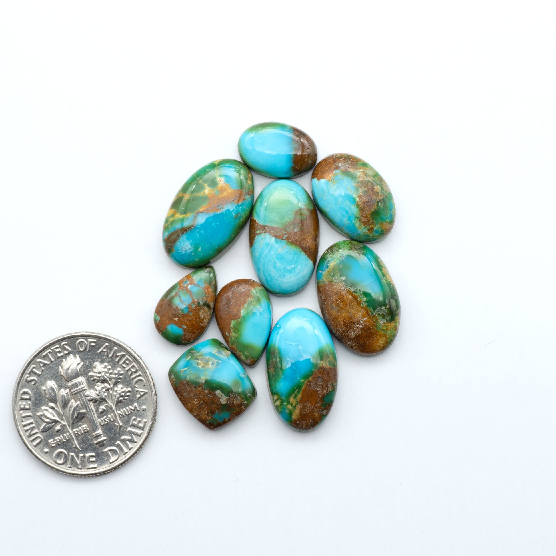 Sonoran Mountain Turquoise showcases a stunning blend of blue and green hues and natural patterns that make it a must-have for any jewelry collection.