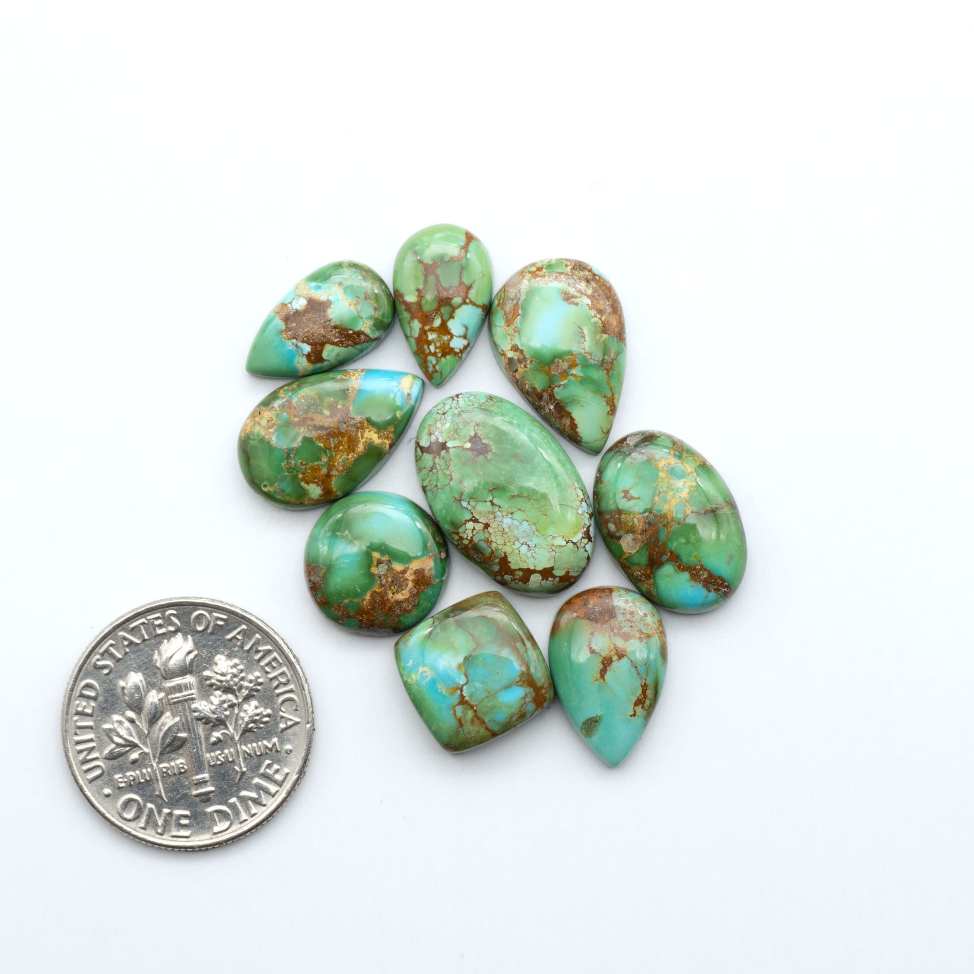Sonoran Mountain Turquoise showcases a stunning blend of blue and green hues and natural patterns that make it a must-have for any jewelry collection.