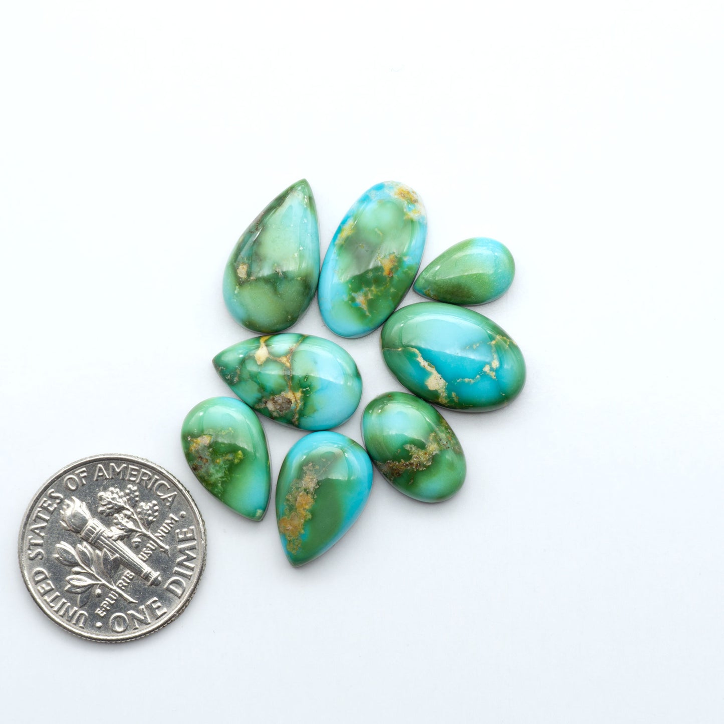 Sonoran Mountain Turquoise showcases a stunning blend of blue and green hues and natural patterns that make it a must-have for any jewelry collection.