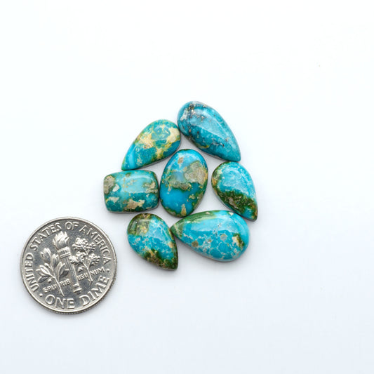 Sonoran Mountain Turquoise showcases a stunning blend of blue and green hues and natural patterns that make it a must-have for any jewelry collection.