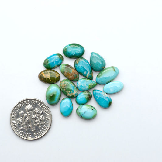 Sonoran Mountain Turquoise showcases a stunning blend of blue and green hues and natural patterns that make it a must-have for any jewelry collection.