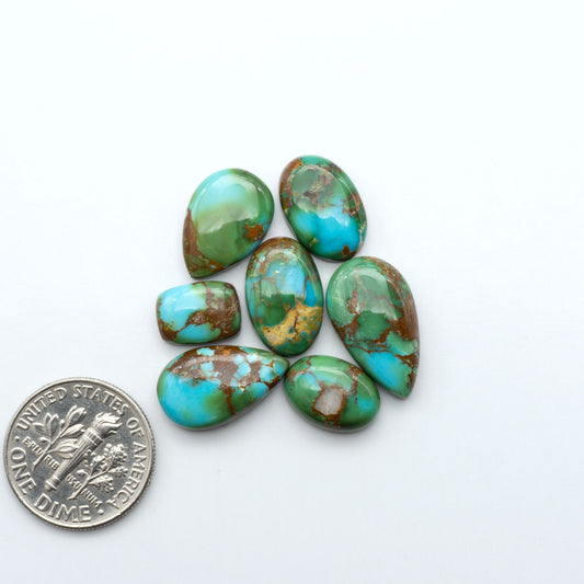 Sonoran Mountain Turquoise showcases a stunning blend of blue and green hues and natural patterns that make it a must-have for any jewelry collection.