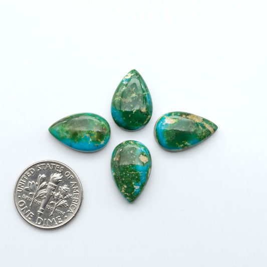 Sonoran Mountain Turquoise showcases a stunning blend of blue and green hues and natural patterns that make it a must-have for any jewelry collection.