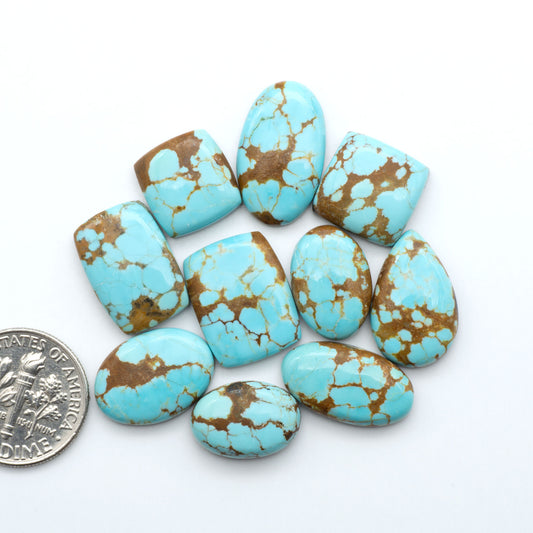 Number 8 Turquoise Cabochons have been selected for their quality and unique appearance. Don't miss the chance to add a one-of-a-kind piece to your collection.