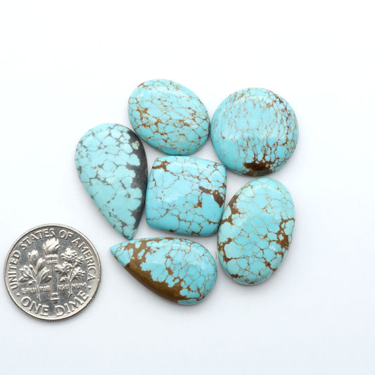 Number 8 Turquoise Cabochons have been selected for their quality and unique appearance. Don't miss the chance to add a one-of-a-kind piece to your collection.