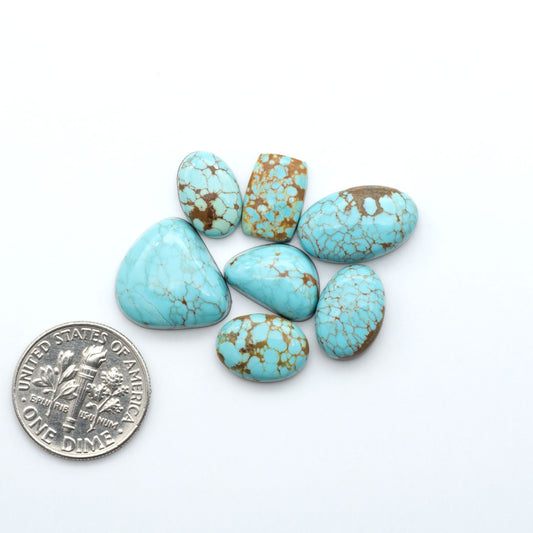 Number 8 Turquoise Cabochons have been selected for their quality and unique appearance. Don't miss the chance to add a one-of-a-kind piece to your collection.