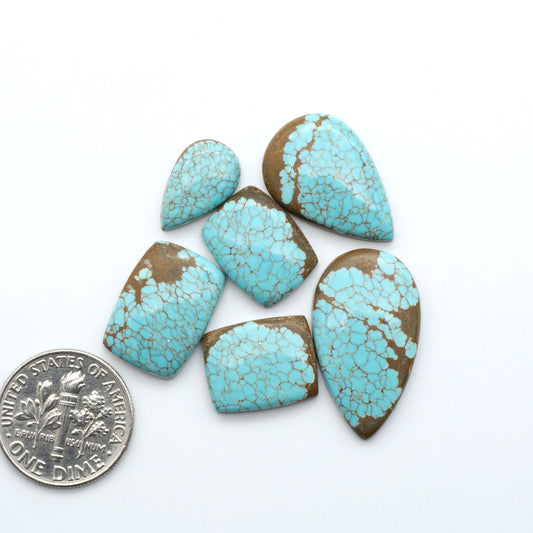 Number 8 Turquoise Cabochons have been selected for their quality and unique appearance. Don't miss the chance to add a one-of-a-kind piece to your collection.