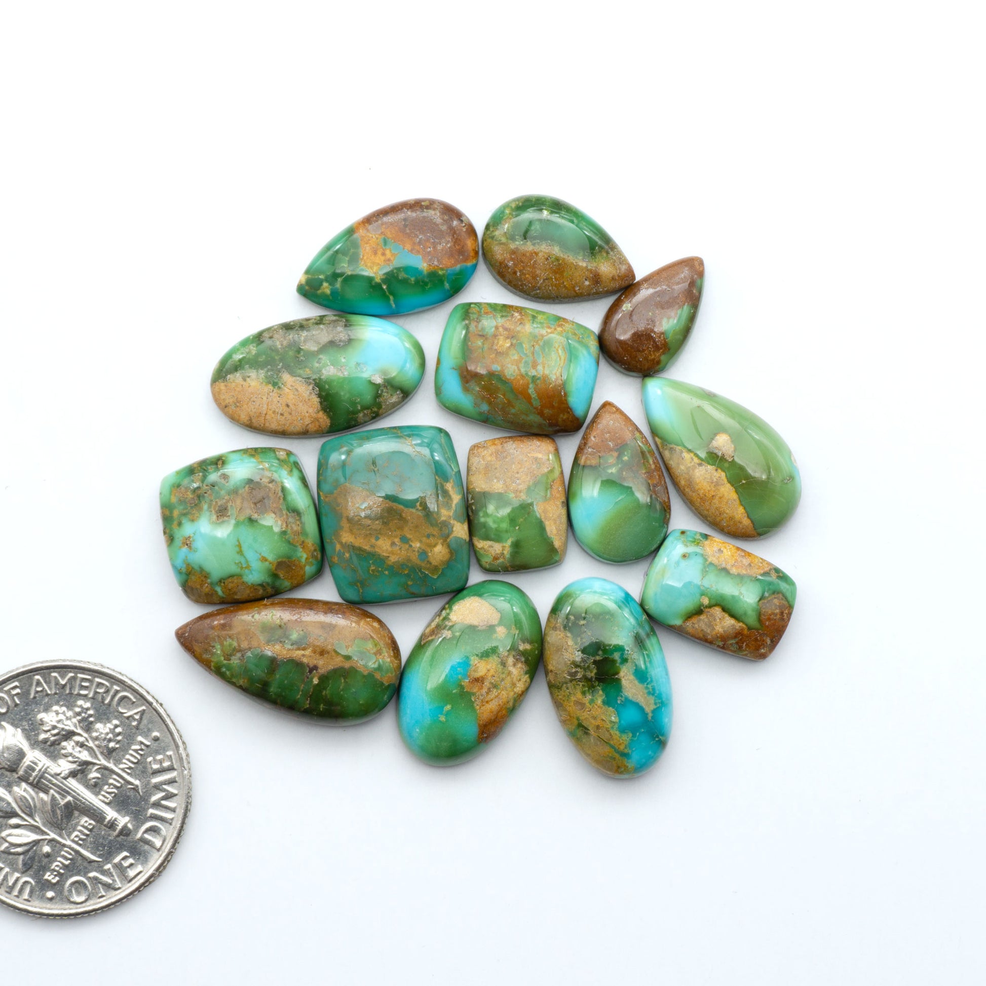 Sonoran Mountain Turquoise showcases a stunning blend of blue and green hues and natural patterns that make it a must-have for any jewelry collection.