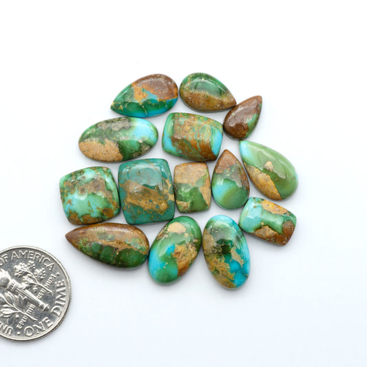 Sonoran Mountain Turquoise showcases a stunning blend of blue and green hues and natural patterns that make it a must-have for any jewelry collection.
