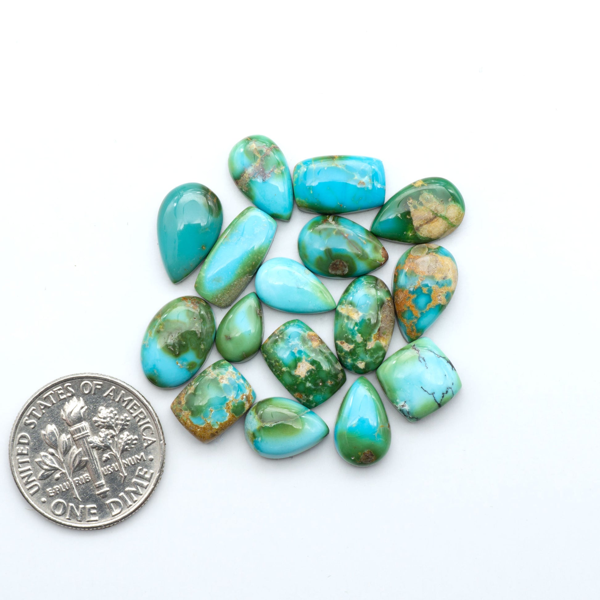 Sonoran Mountain Turquoise showcases a stunning blend of blue and green hues and natural patterns that make it a must-have for any jewelry collection.