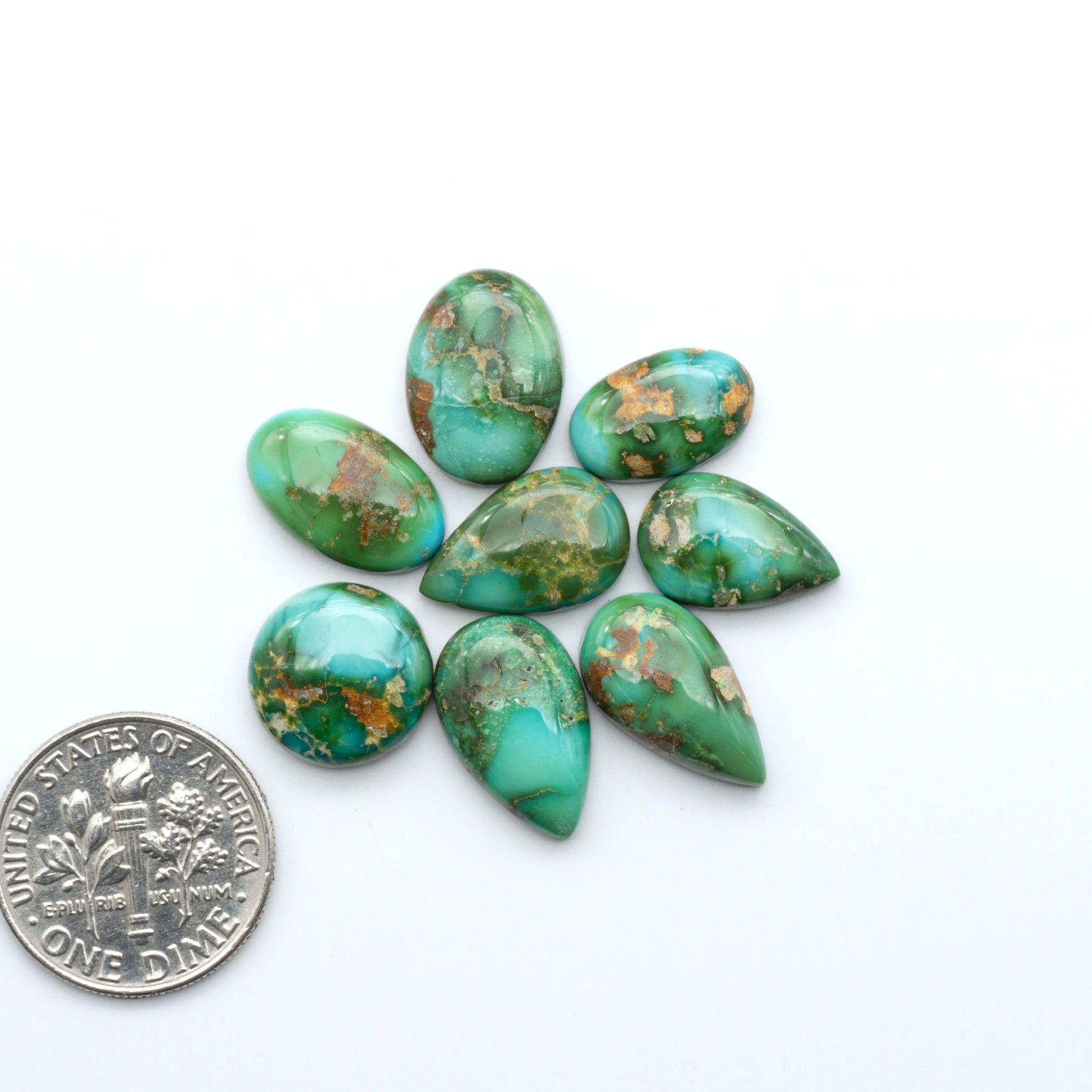 Sonoran Mountain Turquoise showcases a stunning blend of blue and green hues and natural patterns that make it a must-have for any jewelry collection.