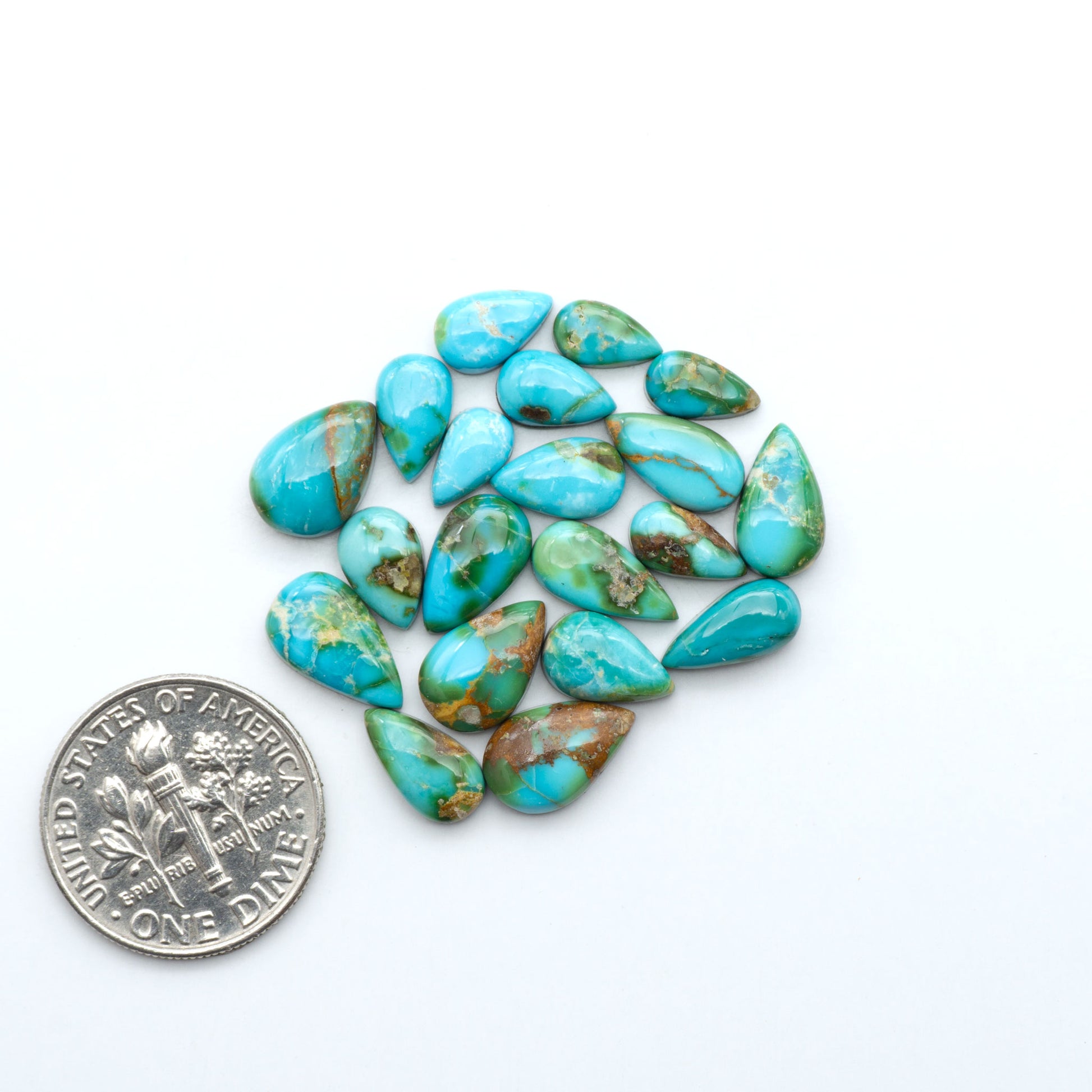 Sonoran Mountain Turquoise showcases a stunning blend of blue and green hues and natural patterns that make it a must-have for any jewelry collection.