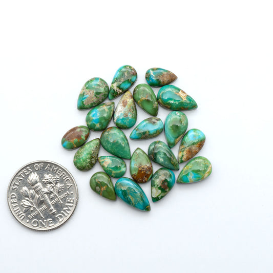 Sonoran Mountain Turquoise showcases a stunning blend of blue and green hues and natural patterns that make it a must-have for any jewelry collection.