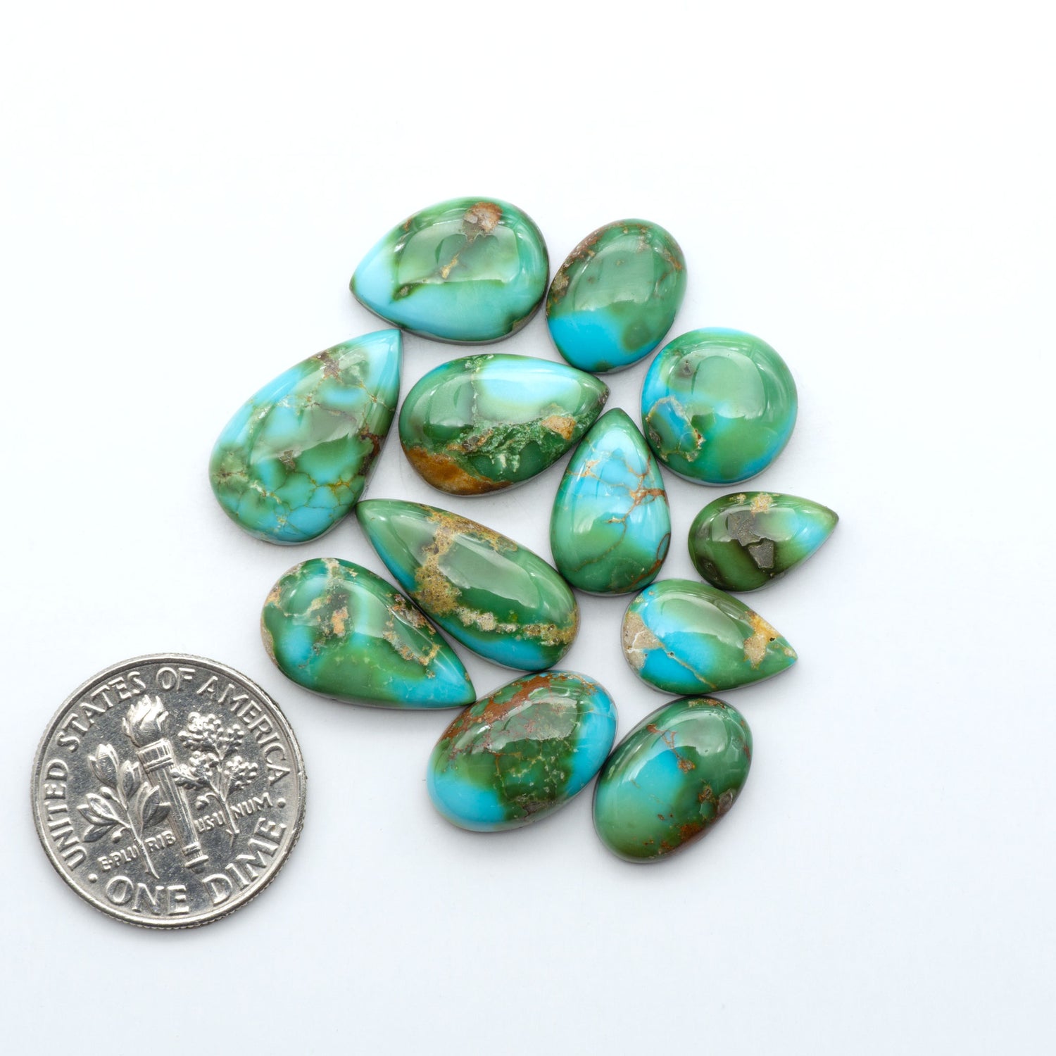 Sonoran Mountain Turquoise showcases a stunning blend of blue and green hues and natural patterns that make it a must-have for any jewelry collection.