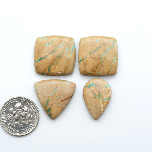 These Crow Springs Ribbon Turquoise Cabochons have a rich color and matrix that are sure to add a unique touch to a variety of jewelry pieces.