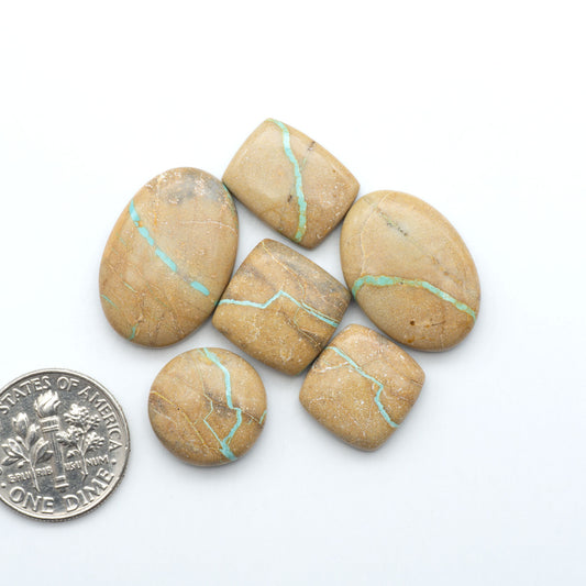 These Crow Springs Ribbon Turquoise Cabochons have a rich color and matrix that are sure to add a unique touch to a variety of jewelry pieces.