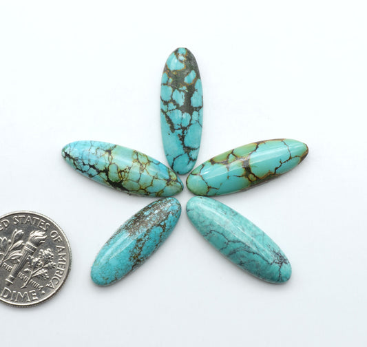 Hubei Cloud Mtn Turquoise is a highly sought-after gemstone known for its color and unique matrix patterns. Add a touch of elegance to your jewelry collection.
