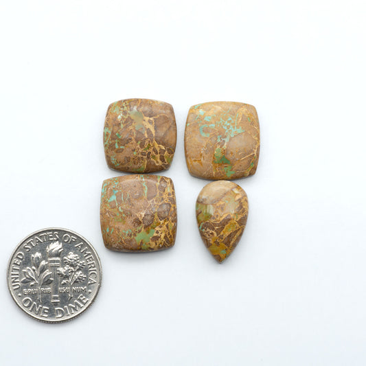 These Crow Springs Ribbon Turquoise Cabochons have a rich color and matrix that are sure to add a unique touch to a variety of jewelry pieces.