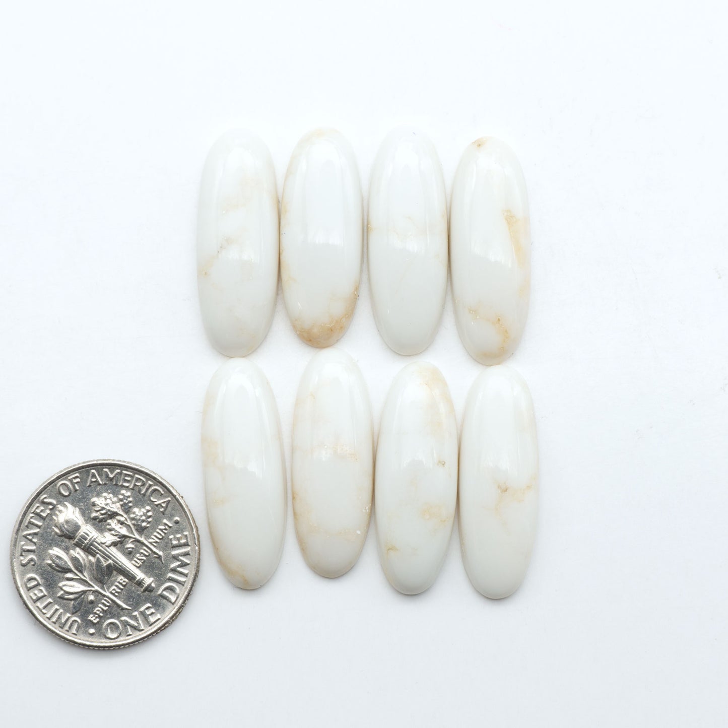 Magnesite Cabochons are a must-have for jewelry makers. These stones feature a unique blend of white and brown making them perfect for a variety of designs.
