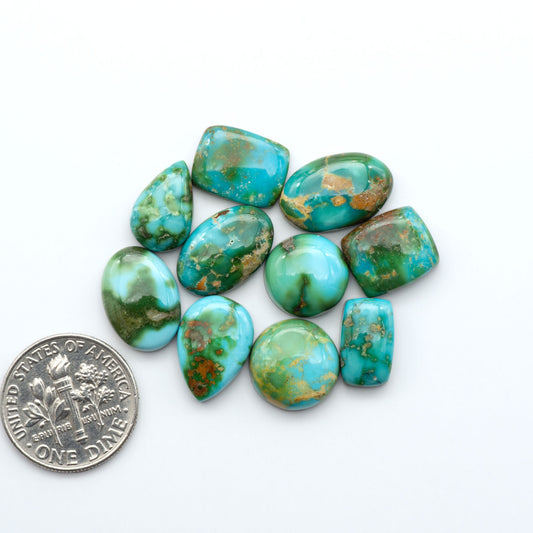 Sonoran Mountain Turquoise showcases a stunning blend of blue and green hues and natural patterns that make it a must-have for any jewelry collection.