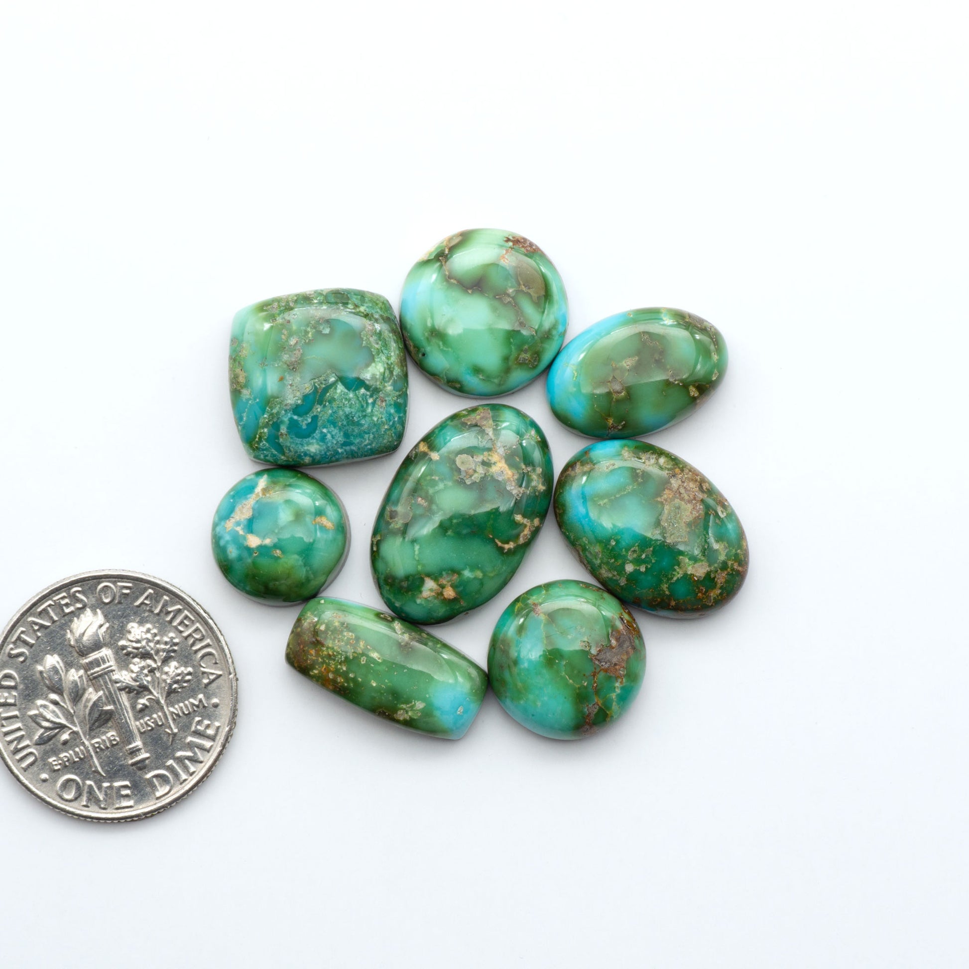 Sonoran Mountain Turquoise showcases a stunning blend of blue and green hues and natural patterns that make it a must-have for any jewelry collection.