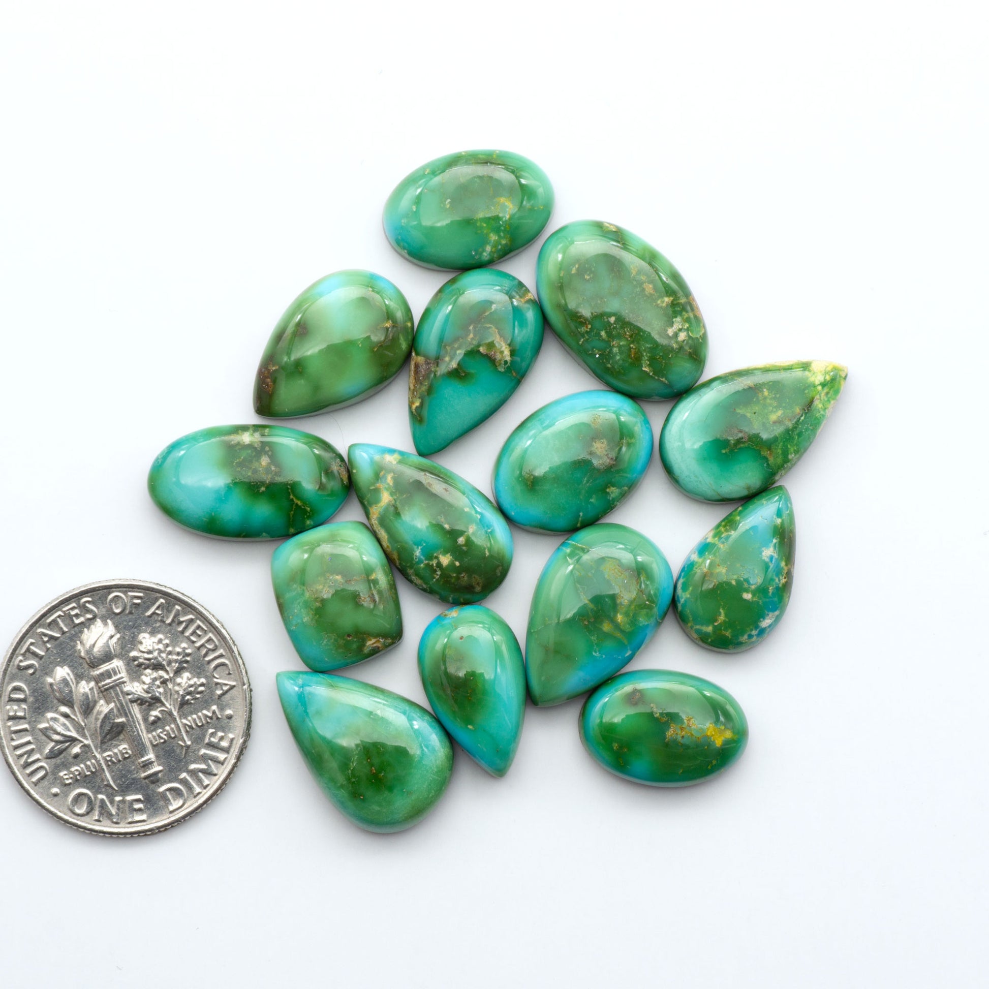 Sonoran Mountain Turquoise showcases a stunning blend of blue and green hues and natural patterns that make it a must-have for any jewelry collection.