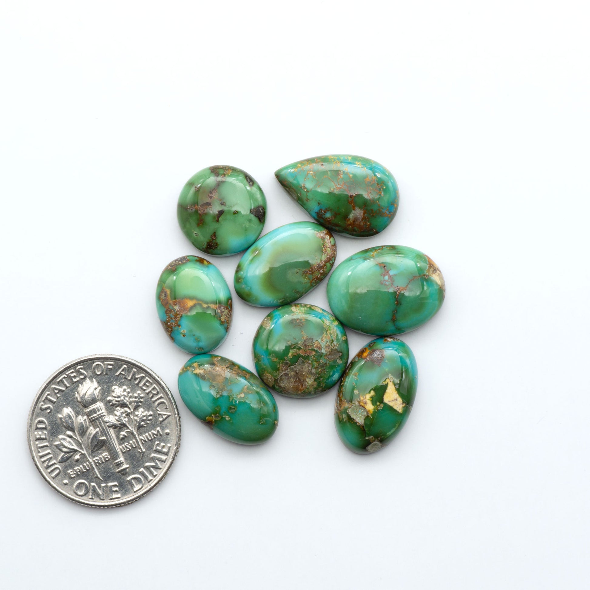 Sonoran Mountain Turquoise showcases a stunning blend of blue and green hues and natural patterns that make it a must-have for any jewelry collection.