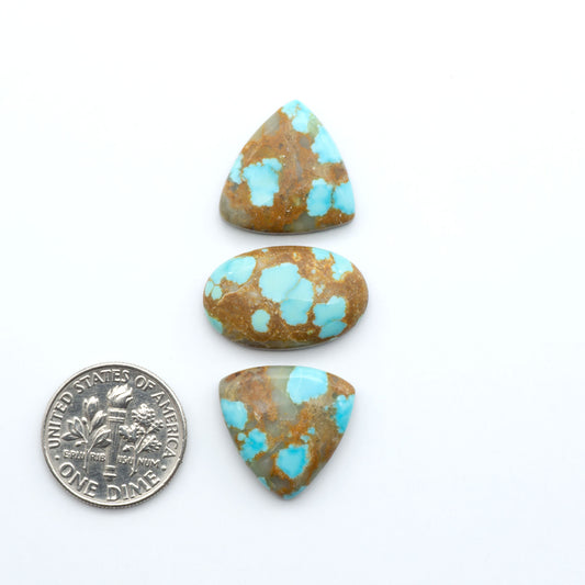Number 8 Turquoise Cabochons have been selected for their quality and unique appearance. Don't miss the chance to add a one-of-a-kind piece to your collection.