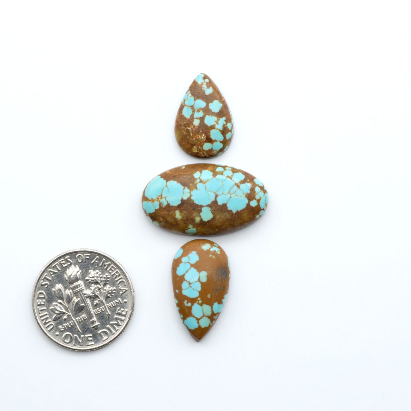 Number 8 Turquoise Cabochons have been selected for their quality and unique appearance. Don't miss the chance to add a one-of-a-kind piece to your collection.