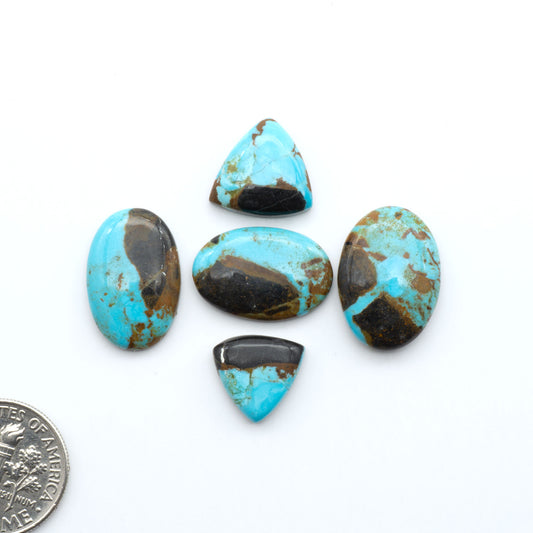 Number 8 Turquoise Cabochons have been selected for their quality and unique appearance. Don't miss the chance to add a one-of-a-kind piece to your collection.