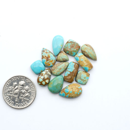 Number 8 Turquoise Cabochons have been selected for their quality and unique appearance. Don't miss the chance to add a one-of-a-kind piece to your collection.