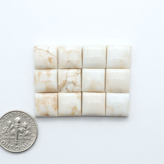 Magnesite Cabochons are a must-have for jewelry makers. These stones feature a unique blend of white and brown making them perfect for a variety of designs.
